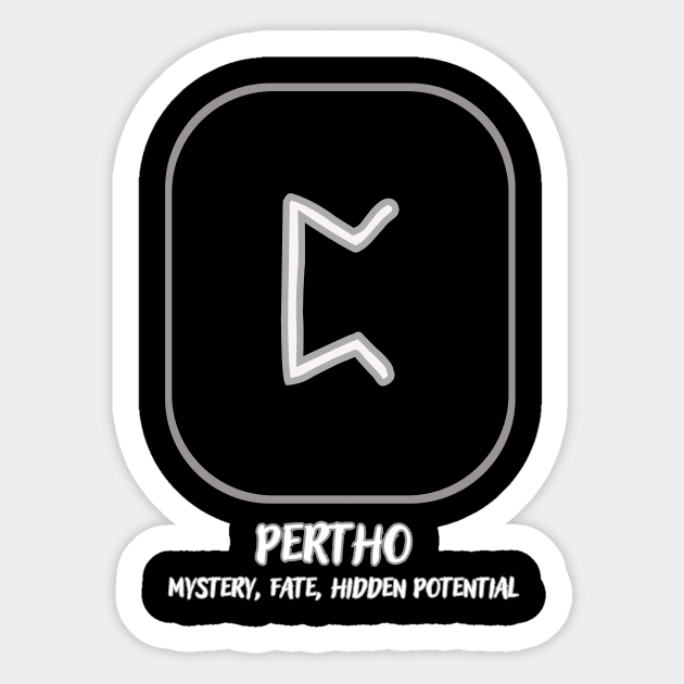 The Nordic rune Pertho Sticker by Skandynavia Cora